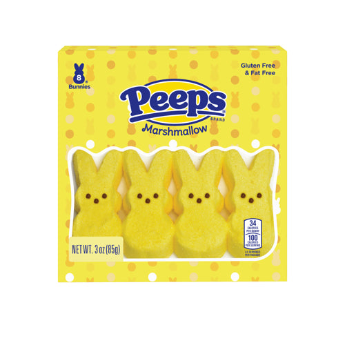 Peeps Marshmallow Bunnies Yellow 8ct