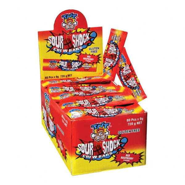 TNT Raspberry Shock chews