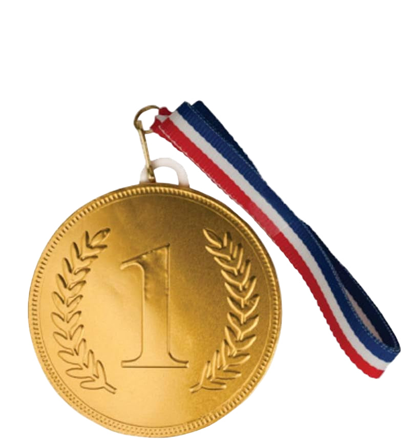 Milk Chocolate Gold Medallion with Ribbon