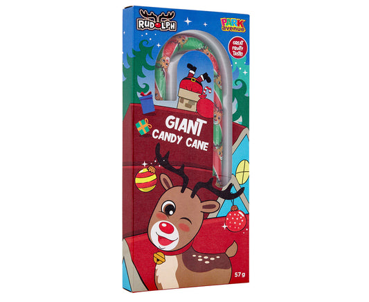 Rudolph Giant Rainbow Candy Cane 57g
