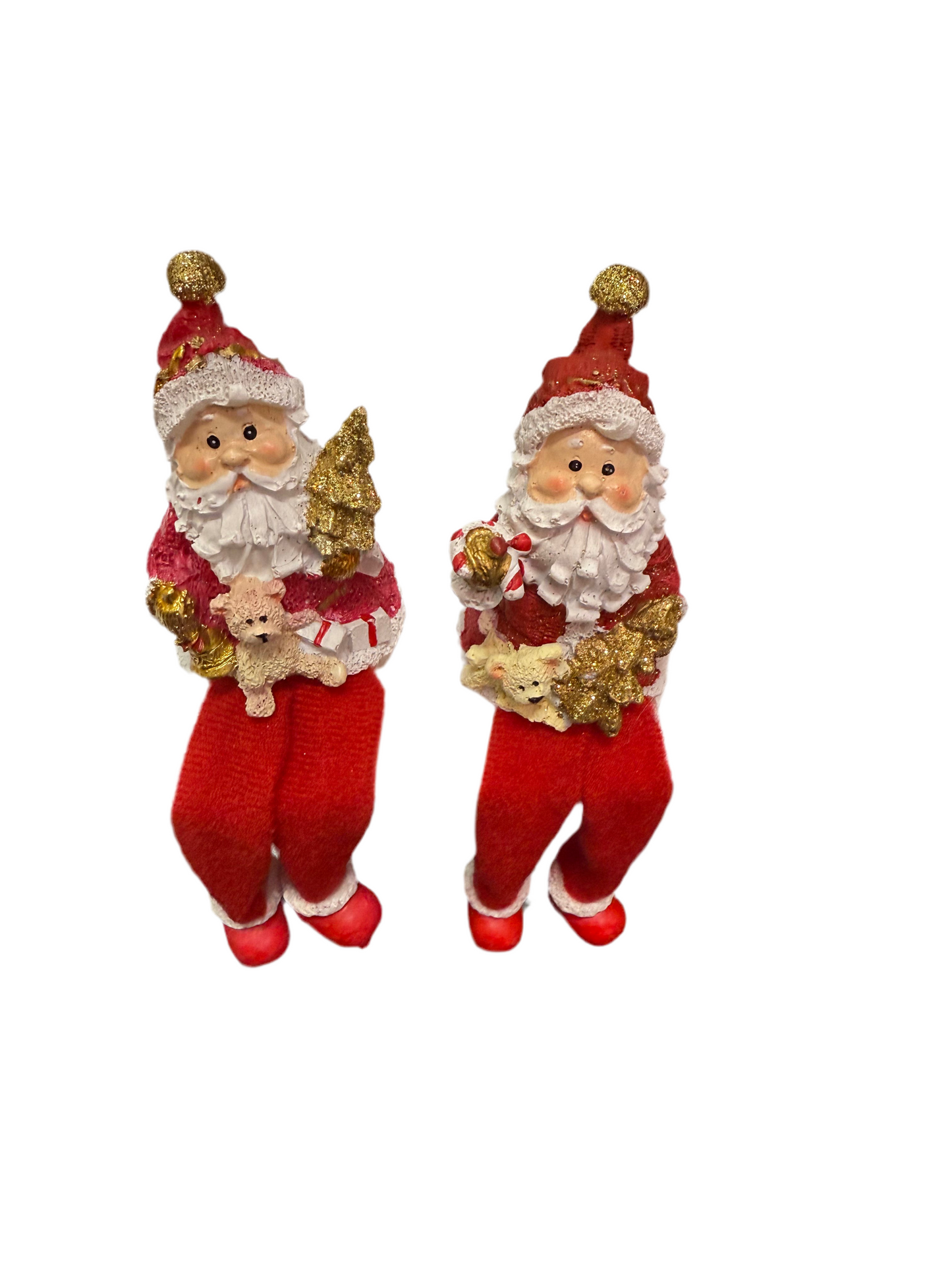 Santa Red Gold Shelf Sitter