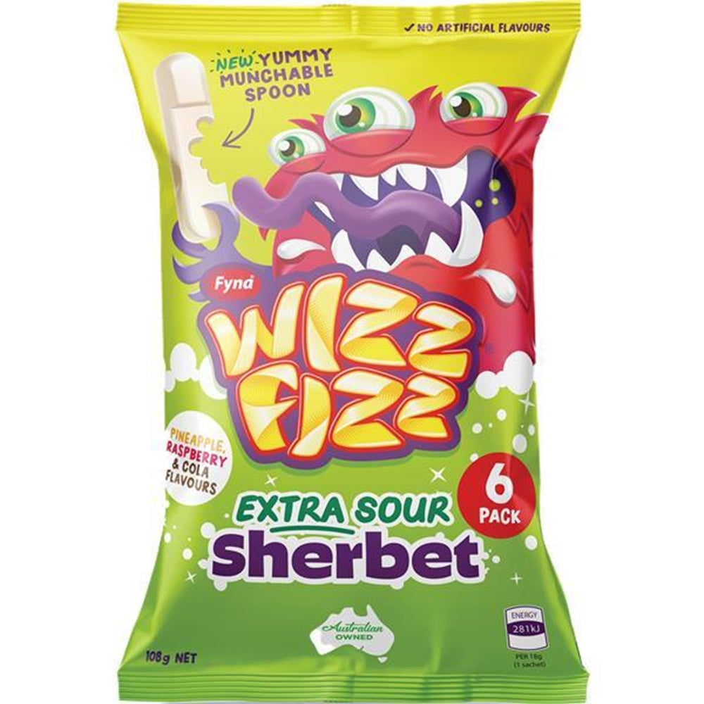 Wizz Fizz Extra Sour Sherbet 6pk