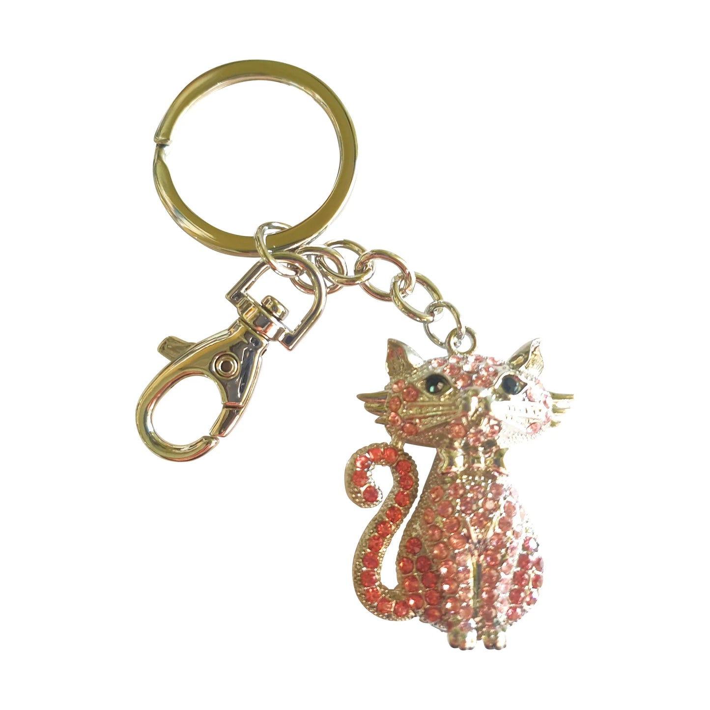 Pink Classy Cat Keychain