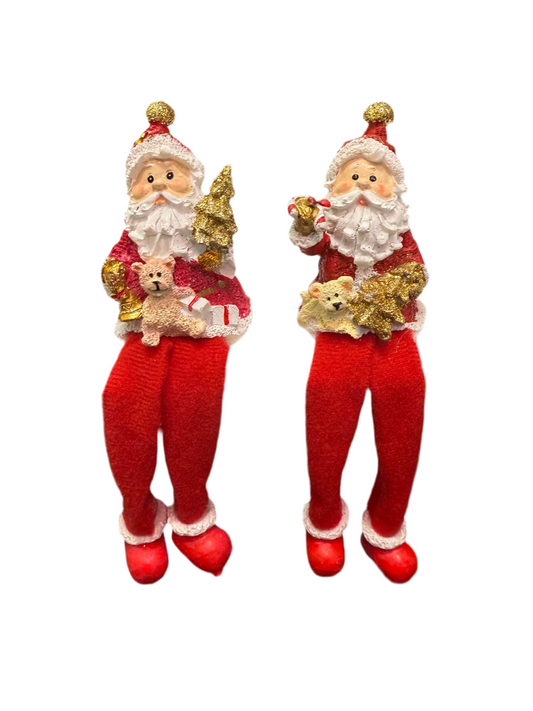 Santa Red Gold Shelf Sitter