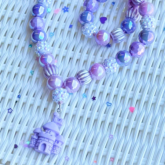 Beaded Princess Castle Necklace