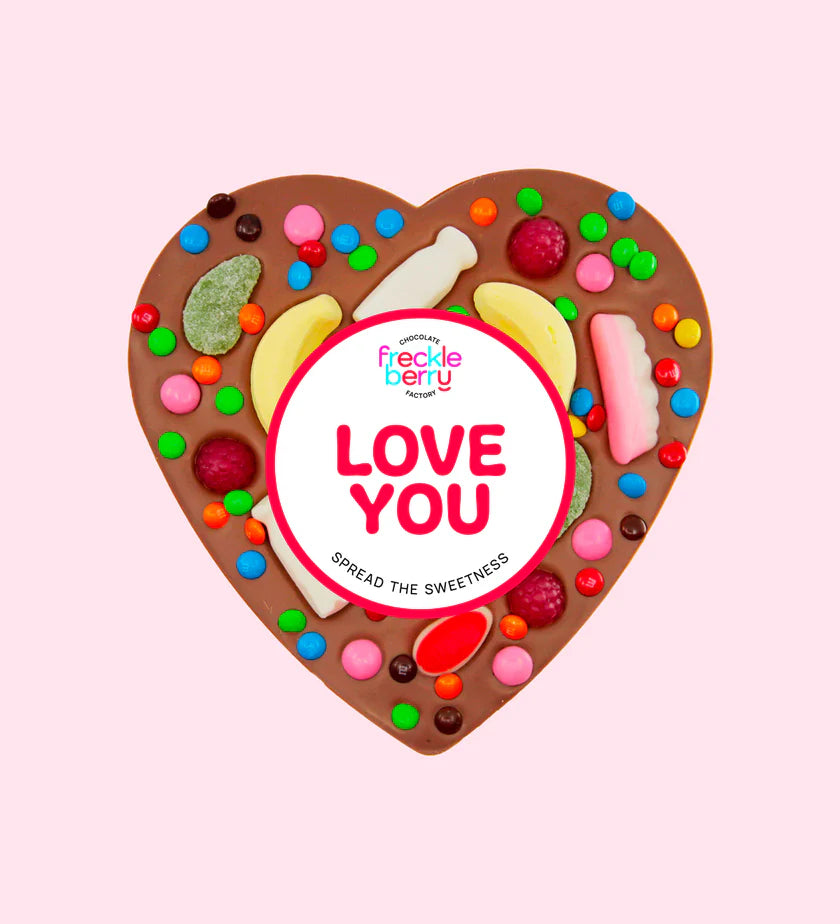 LOVE YOU Giant Chocolate Lolly Pizza Heart