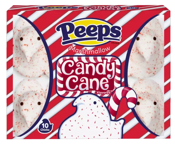 Candy Cane Flavored Marshmallow Chicks