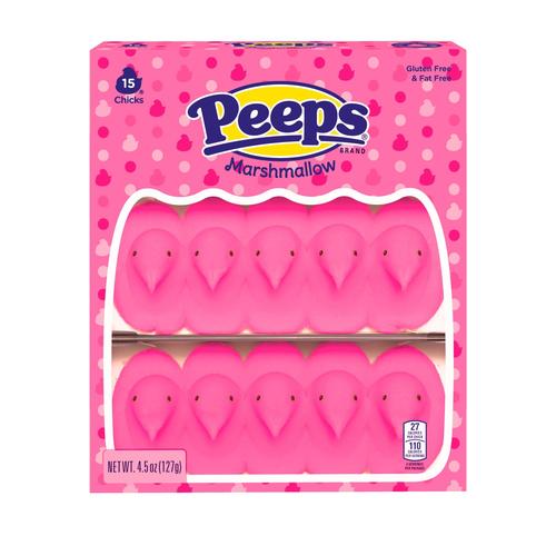 Peeps Pink Marshmallow chicks 15pc