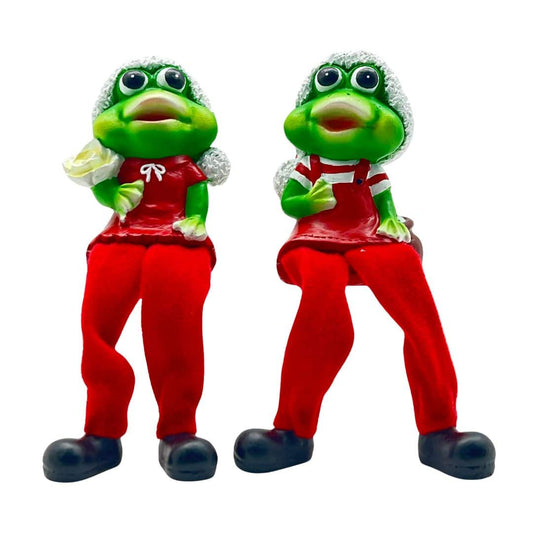 Frogs Christmas Shelf Sitters