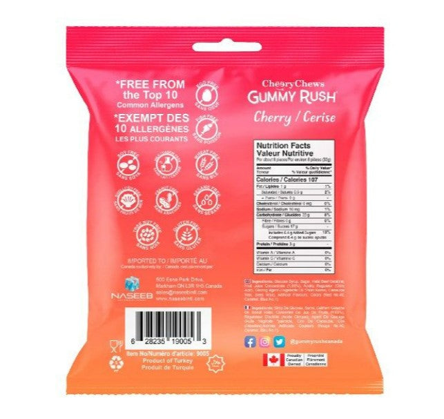 Gummy Rush Fizzy Cherries