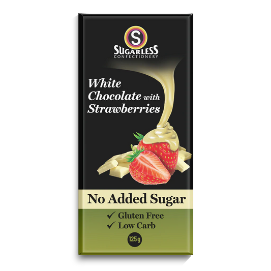 White Chocolate with Strawberries - 125g