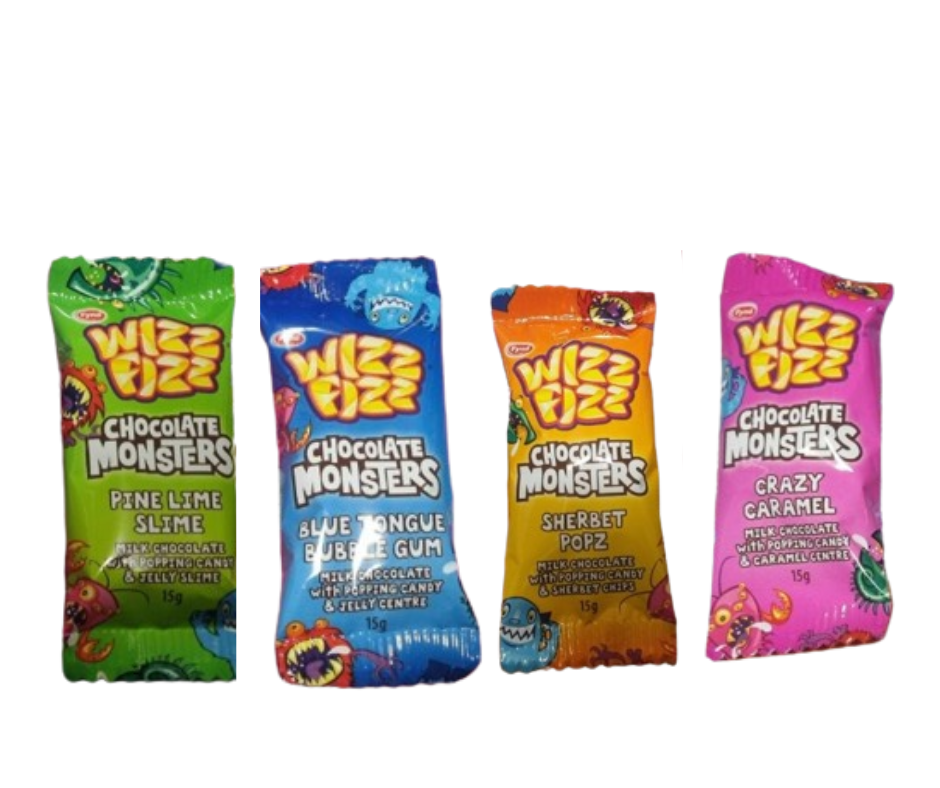choc monsters Wizz Fizz Choc Monsters 15g – Our Sweet Indulgence