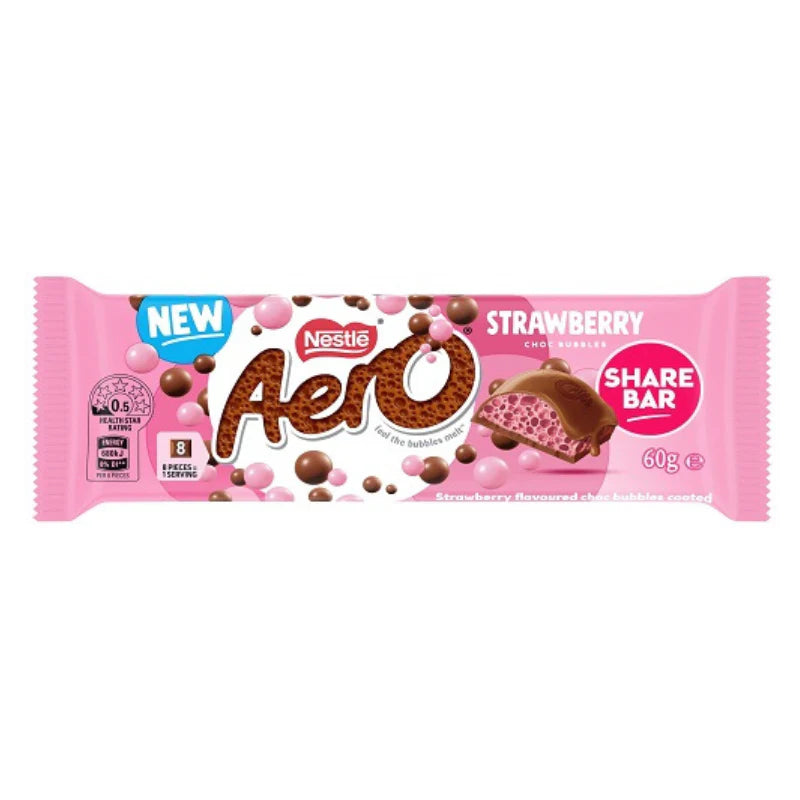 Aero Strawberry Share Bar 60g