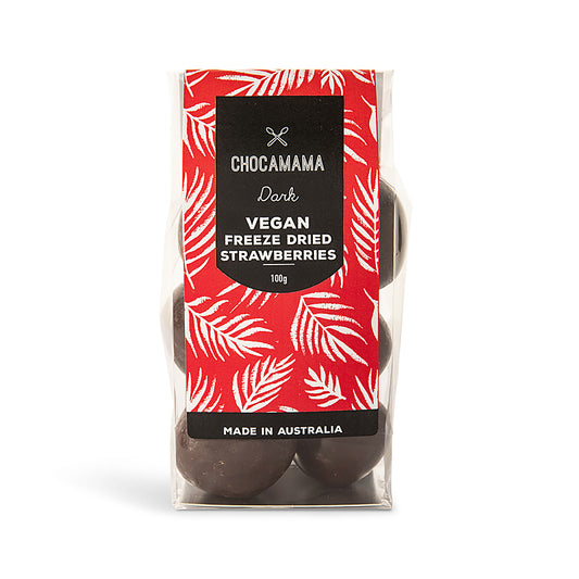 Vegan Dark Chocolate Freeze Dried Strawberries 100g