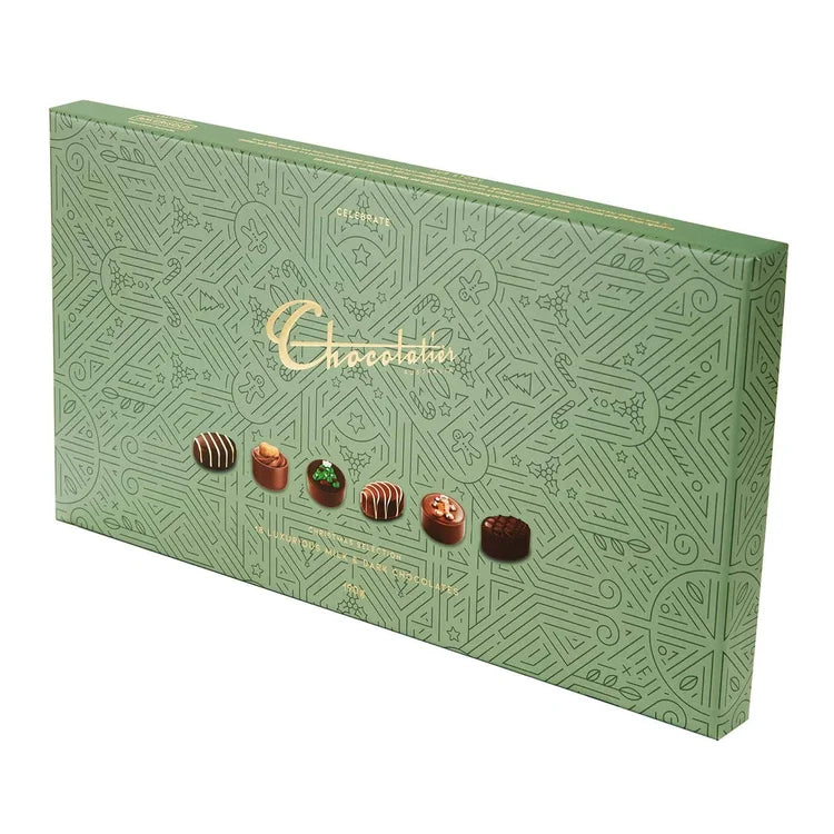 190g Celebrate Christmas Milk & Dark Chocolate Gift Box