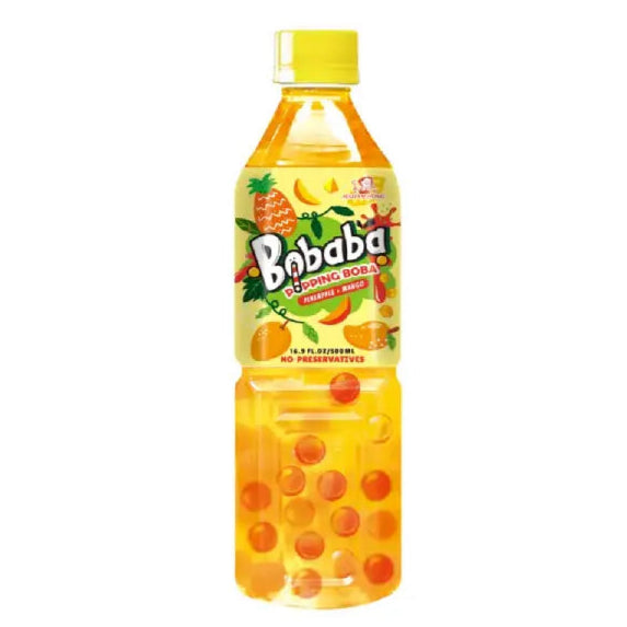 Bobaba Popping Boba Pineapple/Mango Tea 500ml