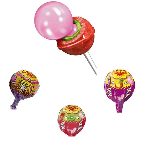Chupa Chups Trio XXL Lollypop with Bubble gum Centre 29g