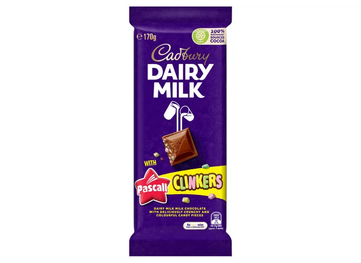 Cadbury Dairy Milk with Pascall Clinkers Block 170g