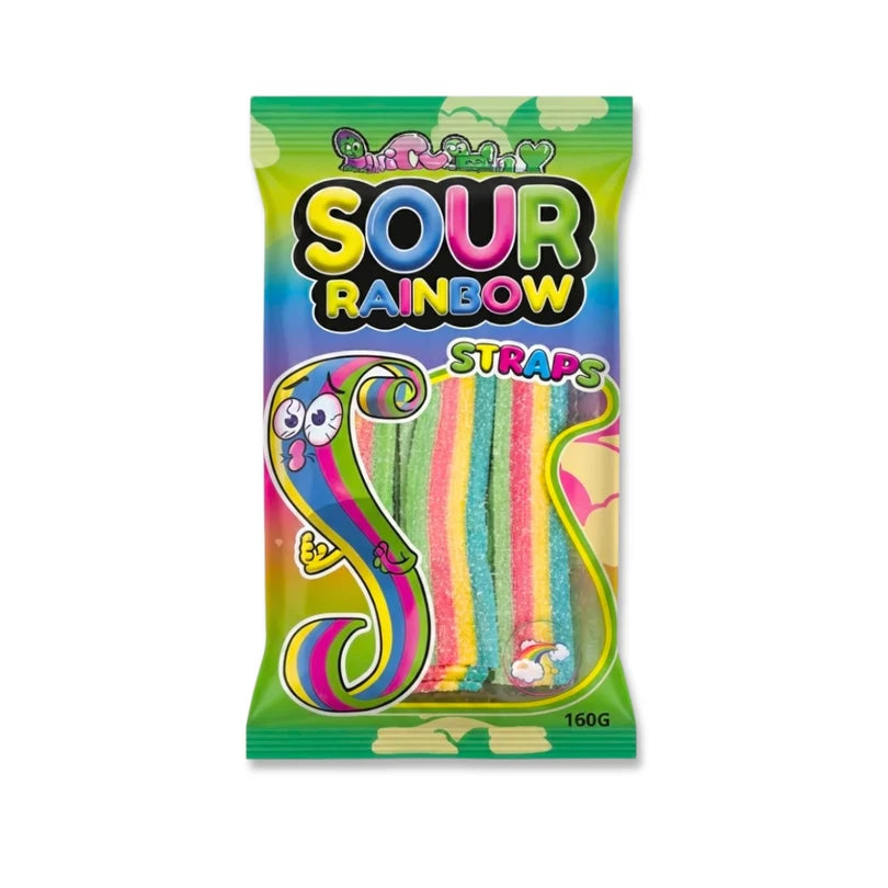 Juicy Jelly Sour Rainbow Straps 160g
