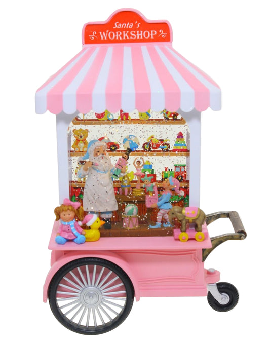 PINK SANTA WORKSHOP CART