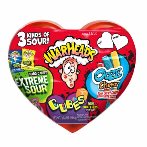 WarHeads Sour Candy Filled Plastic Heart