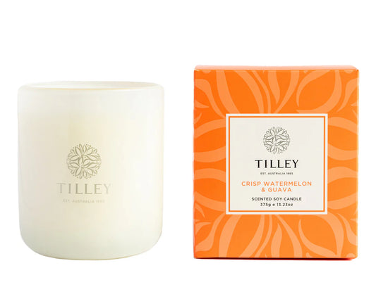Classic White Crisp Watermelon & Guava 375g Soy Candle
