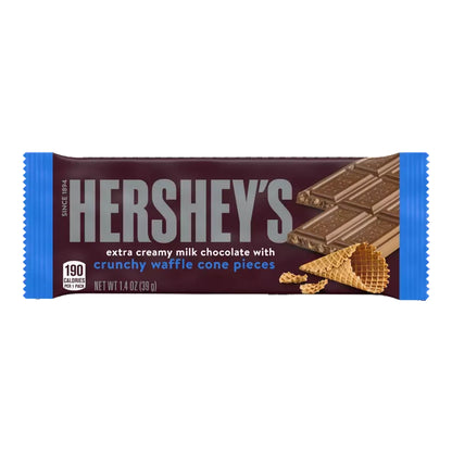 HERSHEY'S Milk Chocolate with Crunchy Waffle Cone Pieces Candy Bar