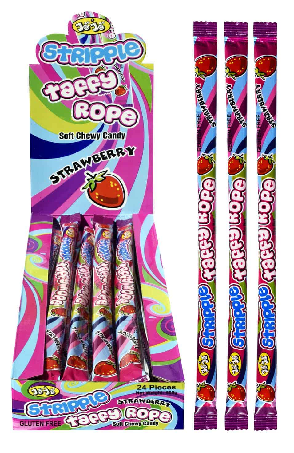 Stripple Taffy Rope Strawberry