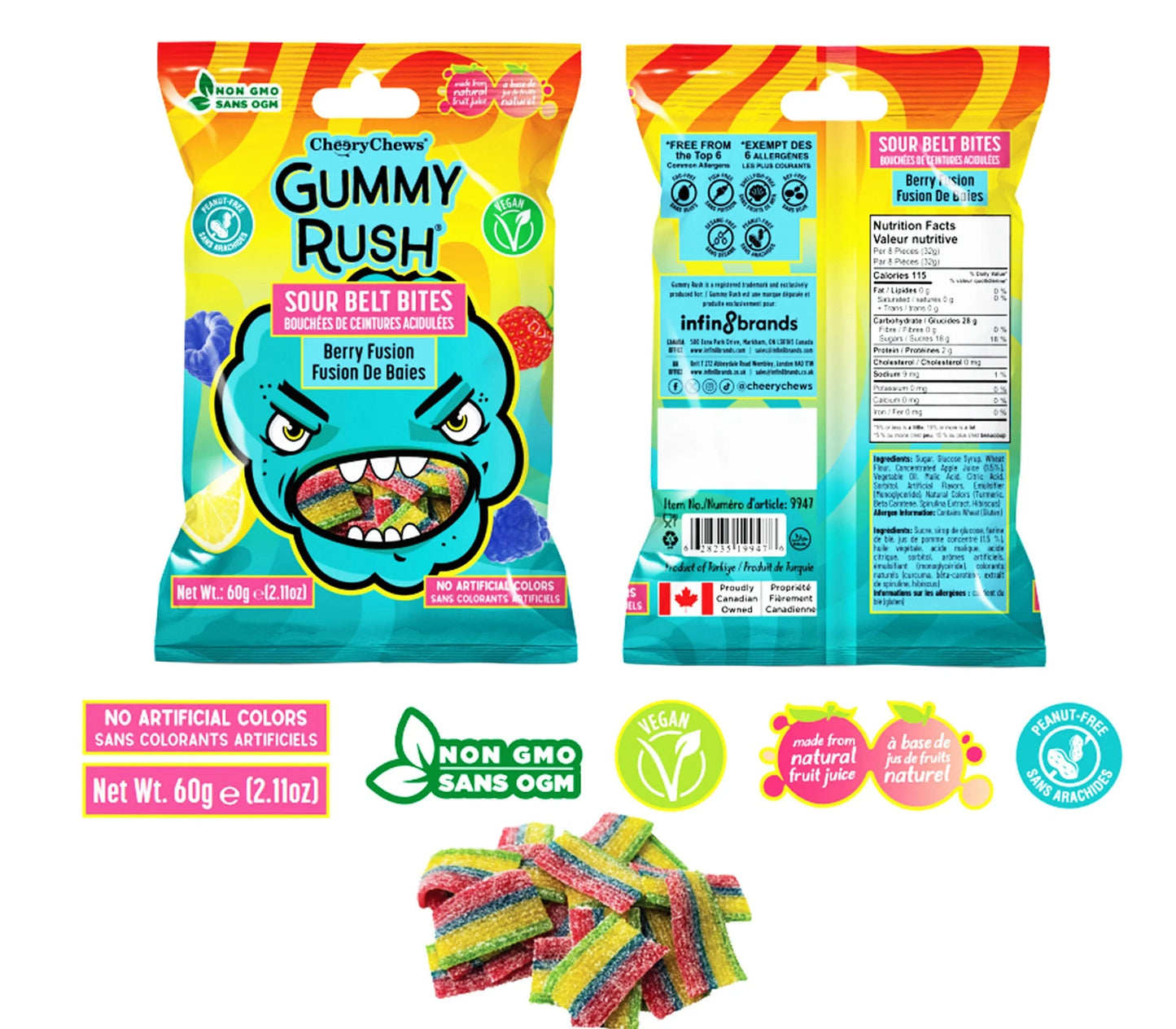 Sour Belt Bites Berry Fusion