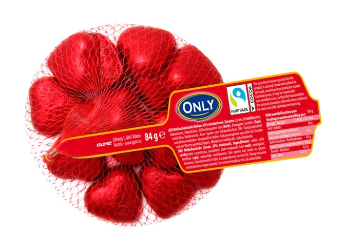 Only Hearts Milk Chocolate 84g