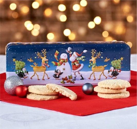 Embossed Santa’s Starry Night Tin