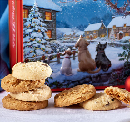 Embossed Dogs on Santa Watch Tin