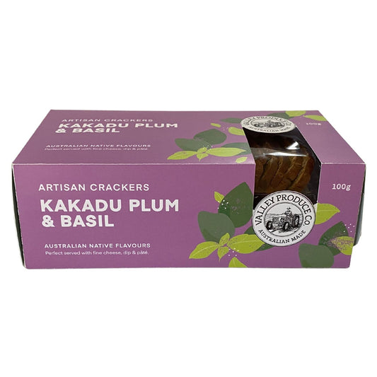 Native Artisan Crackers - Kakadu Plum & Basil 100g