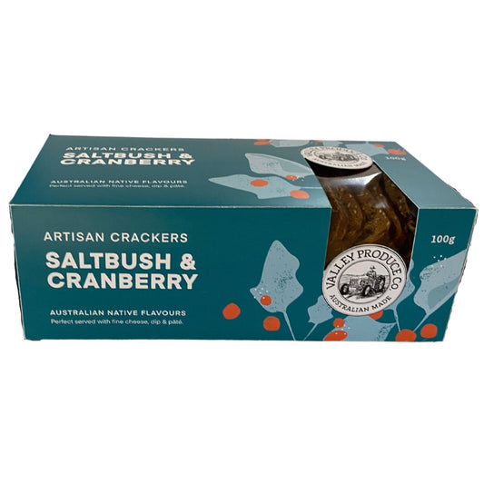 Native Artisan Crackers - Saltbush & Cranberry 100g