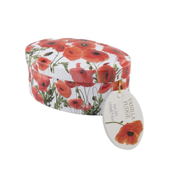 Poppy Vanilla Fudge Tin 120g