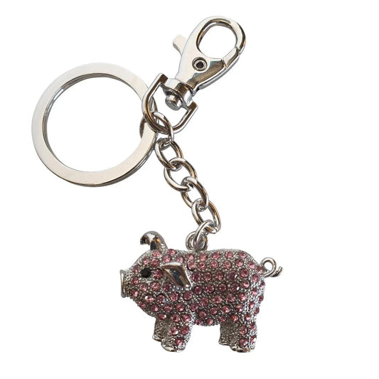 Pink Pig Keyring