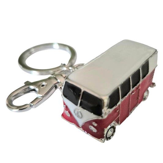 Red & White Kombi Keyring