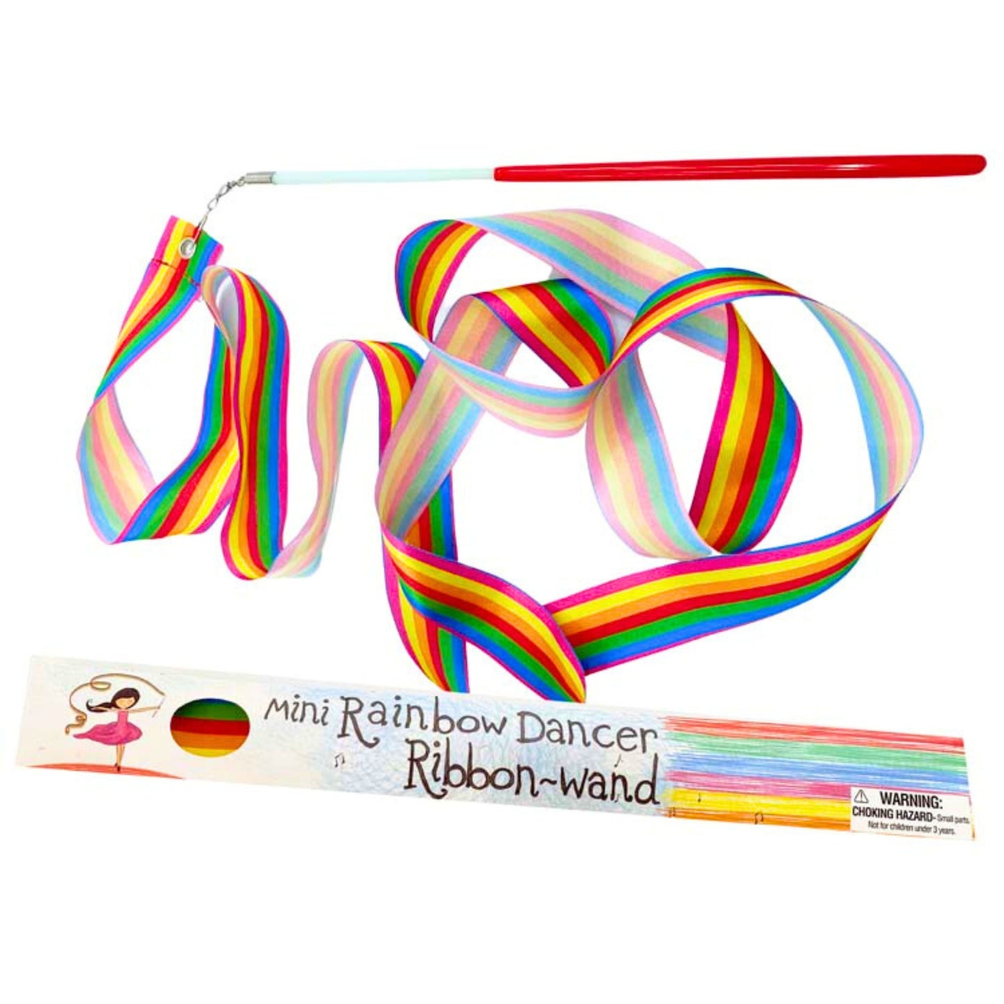 Mini Rainbow Dancer Ribbon-Wand