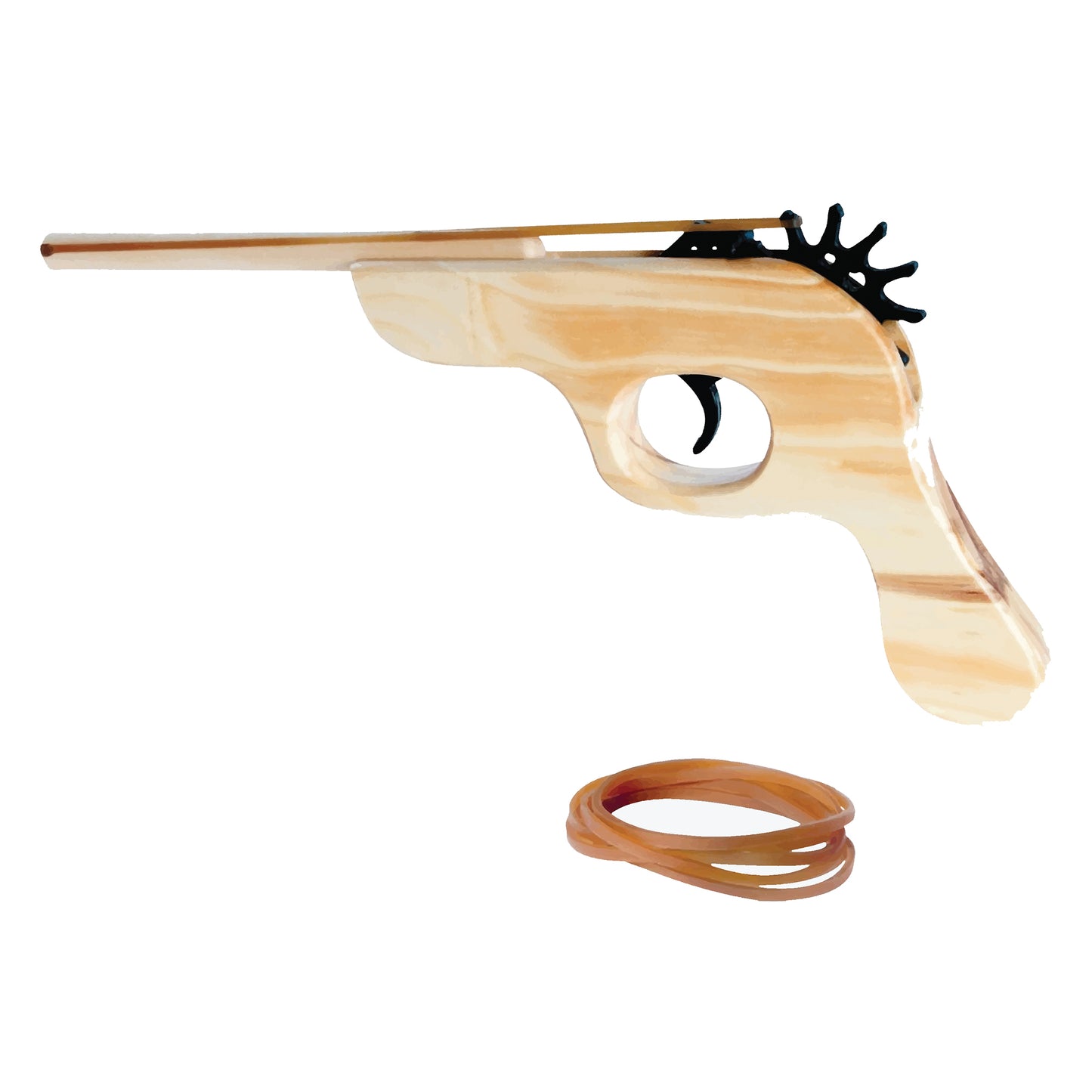 Wooden Rubber-Band Pistol