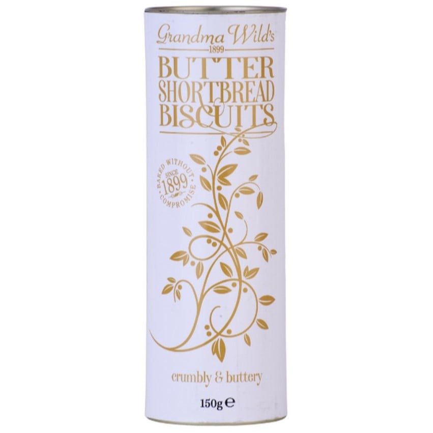 Butter Shortbread Biscuits White Tube 150g