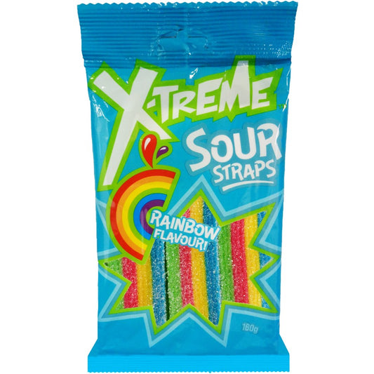Xtreme Sour Straps Rainbow 160g