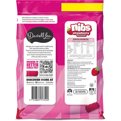 Darrell Lea Nibs Strawberry Flavoured 200g