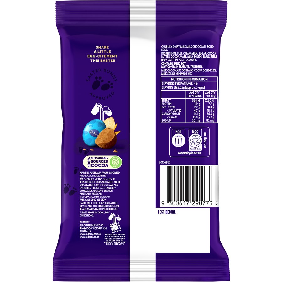 Cadbury Dairy Milk Egg Bag 114g