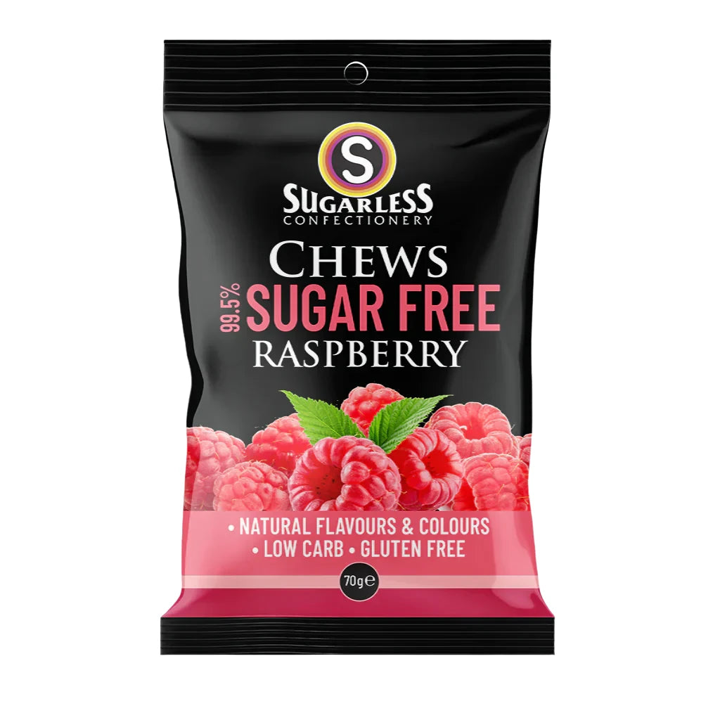 Sugar free Candy - Raspberry Chews 70g