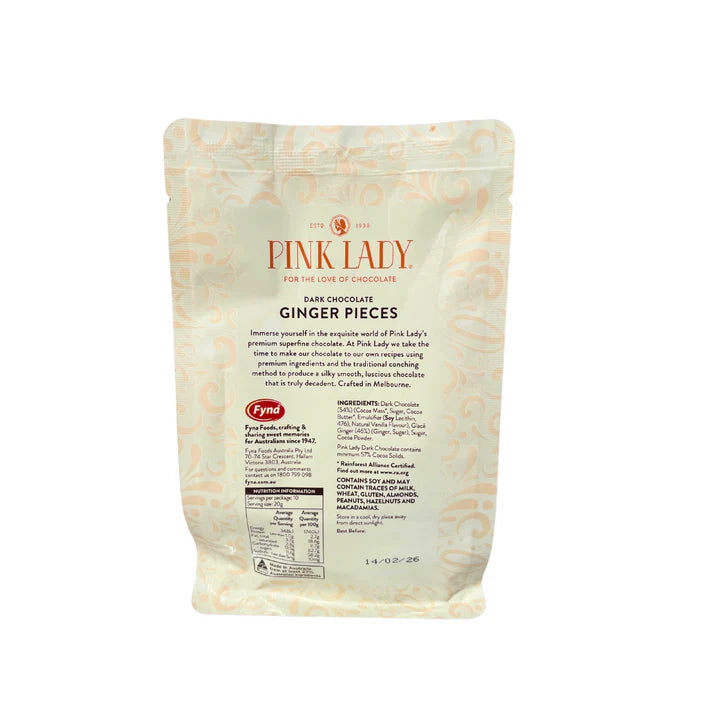 Pink Lady Dark Chocolate Ginger Pieces 200g