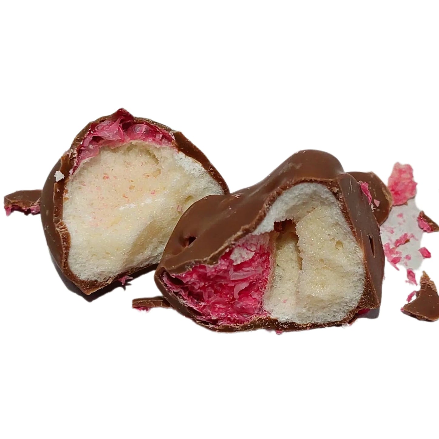 Strawberry and Cream chocolate coated freeze dried lollies