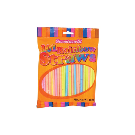Sweetworld 101 Rainbow Straws 160g