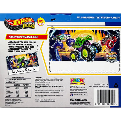 Hot Wheels Monster Trucks Breakfast Set & Egg Assorted