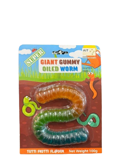 Giant Gummy Oiled Worm