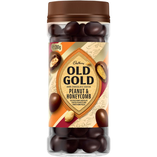 Cadbury Old Gold Dark Choc Coated Peanut & Honeycomb 280g
